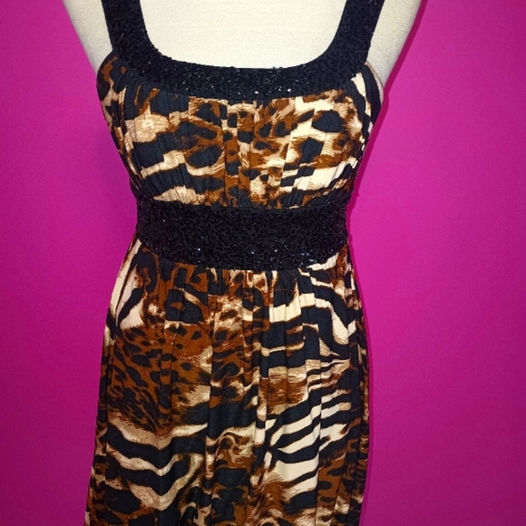 Rampage Y2K Ladies Animal Print Balloon Mini Dress (Size Medium) - Picture 3 of 11